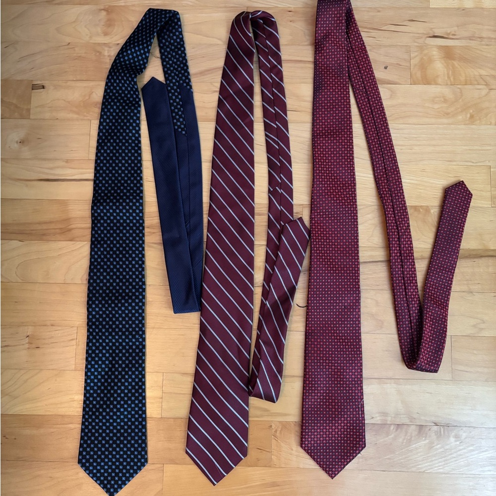 Jos. A. Bank Blue and Red Silk Ties Set